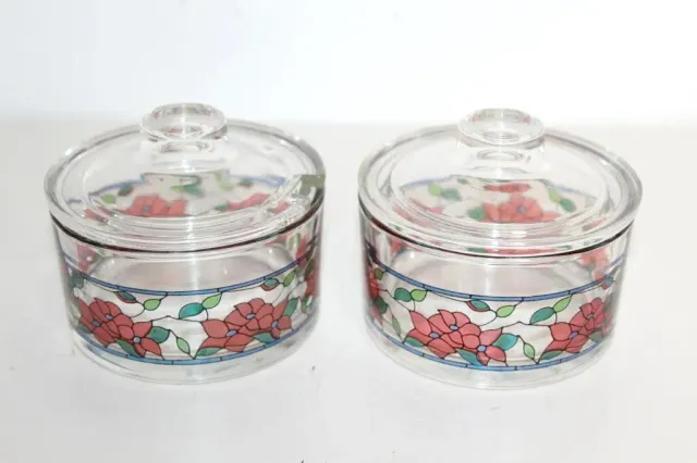 Mon Ami(e) Vintage Set aus zwei Vorratsdosen Glas Rosendekor
