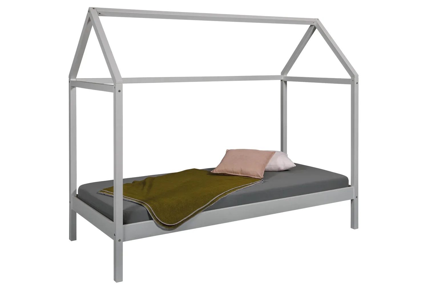 Inter Link Sun Road Hausbett Kinderbett 90x200 grau Kiefer