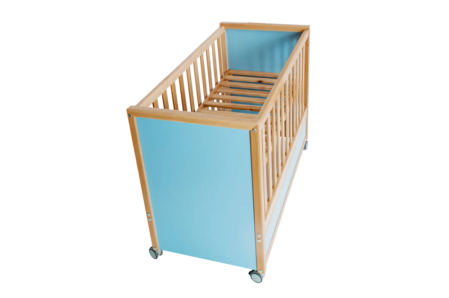 Kundler Home Babybett Buche Massivholz mit Rollen