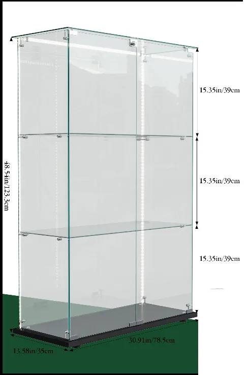 In And OutdoorMatch Vitrine Glasschrank LED 53x10x60