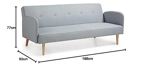 Kave Home Clic-Clac Schlafsofa grau 180 x 107 cm PU-Schaum