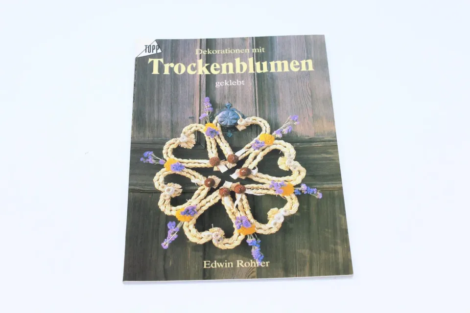Mon Ami(e) Vintage Bastelheft Trockenblumen geklebt