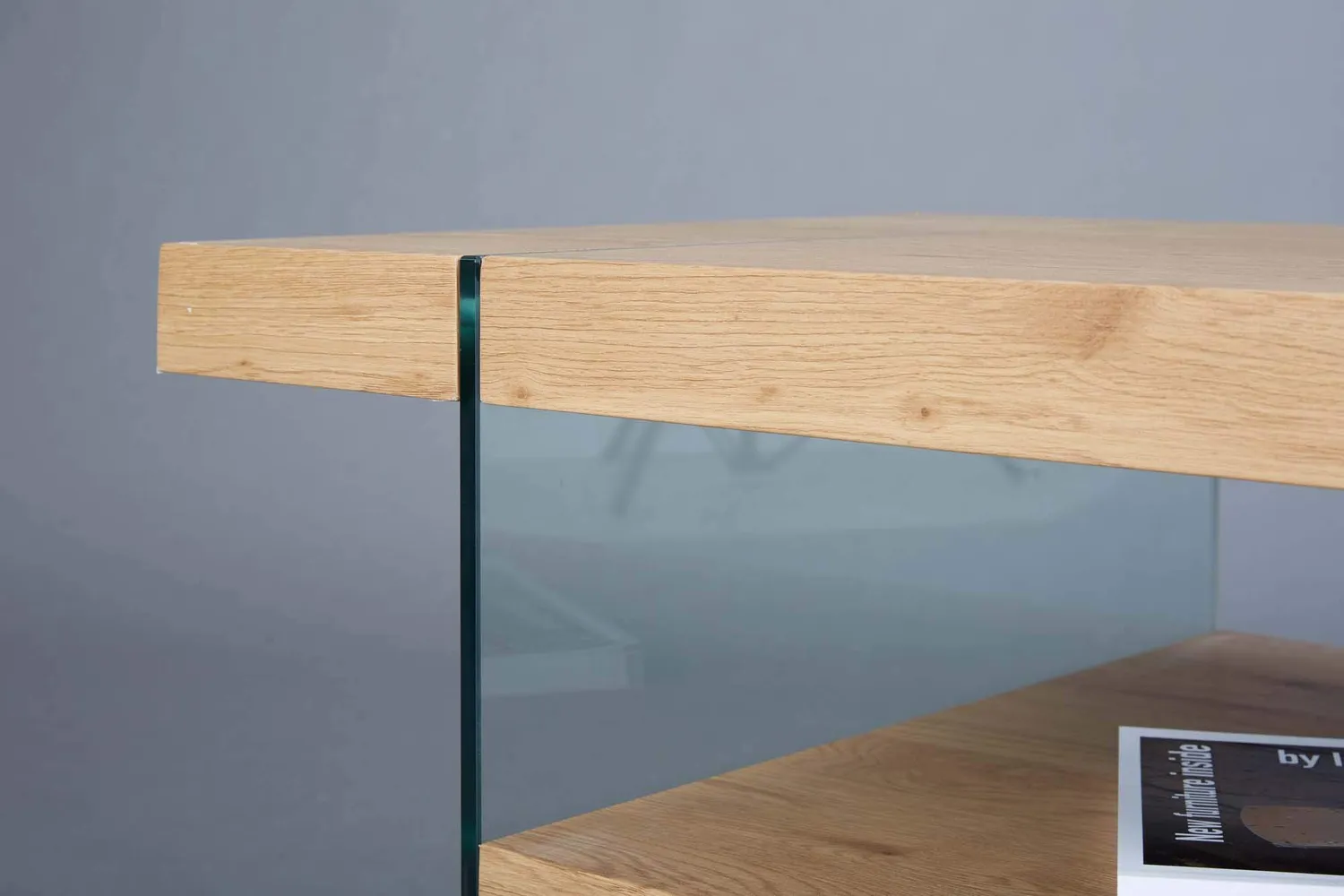 Inter Link Benina Couchtisch 110 cm Wildeiche Glas