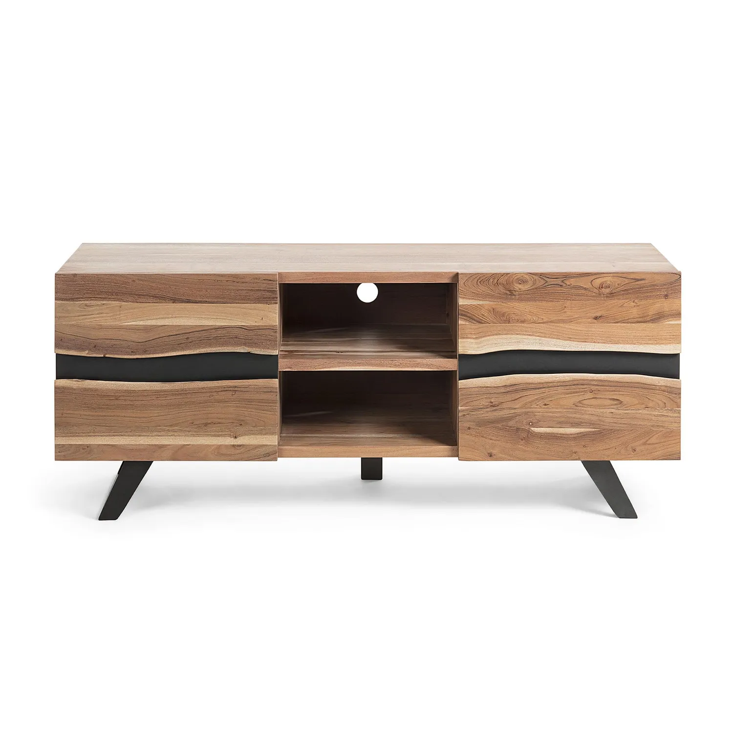 Kave Home Uxia TV-Schrank 160x65 cm Akazie Stahl