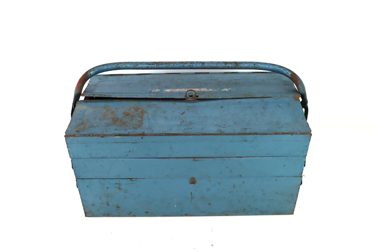 Mon Ami(e) Vintage blaue Werkzeugkiste Metall Vintage