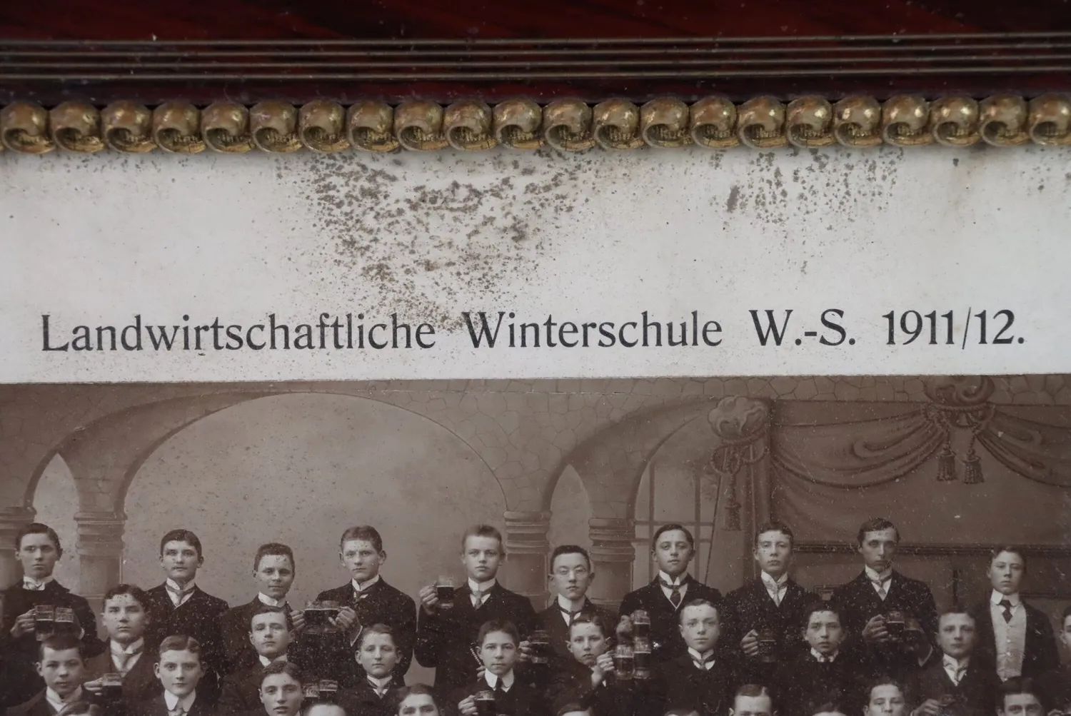 Mon Ami(e) Vintage Bild im Holzrahmen vintage
