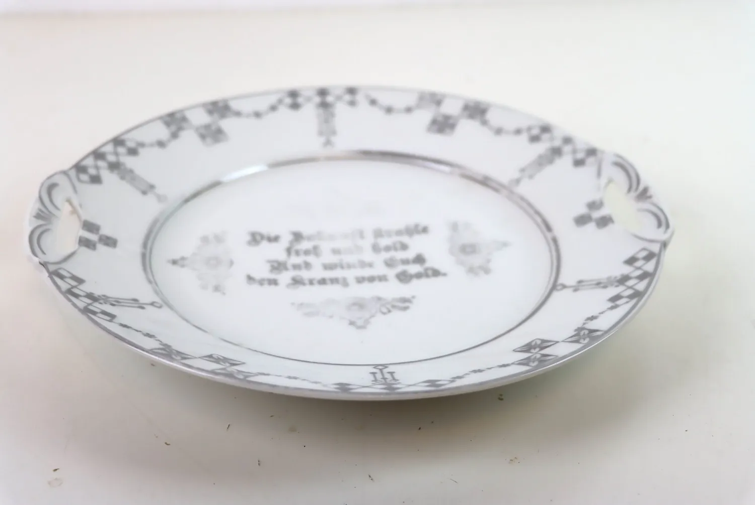 Mon Ami(e) Vintage Jubiläumsteller zur Silberhochzeit Jugendstil