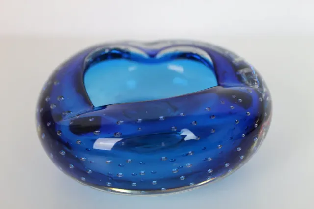 Mon Ami(e) Vintage Aschenbecher Glas blau 10 cm