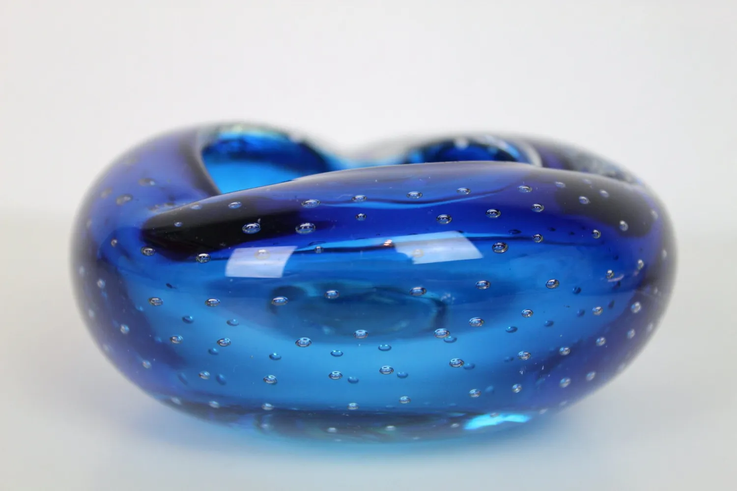 Mon Ami(e) Vintage Aschenbecher Glas blau 10 cm