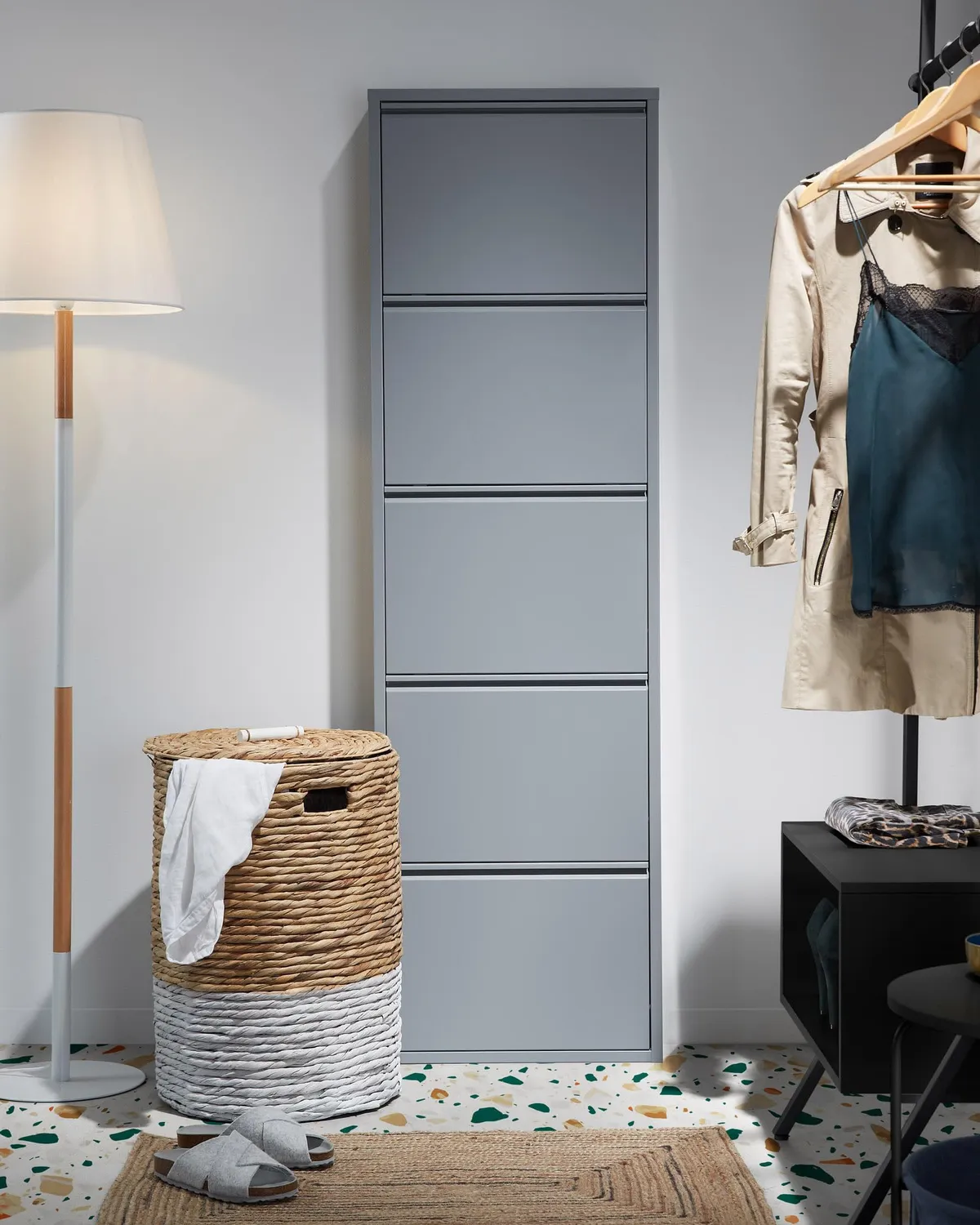 Kave Home 8,43E+12 Schuhschrank 5 Fächer grau