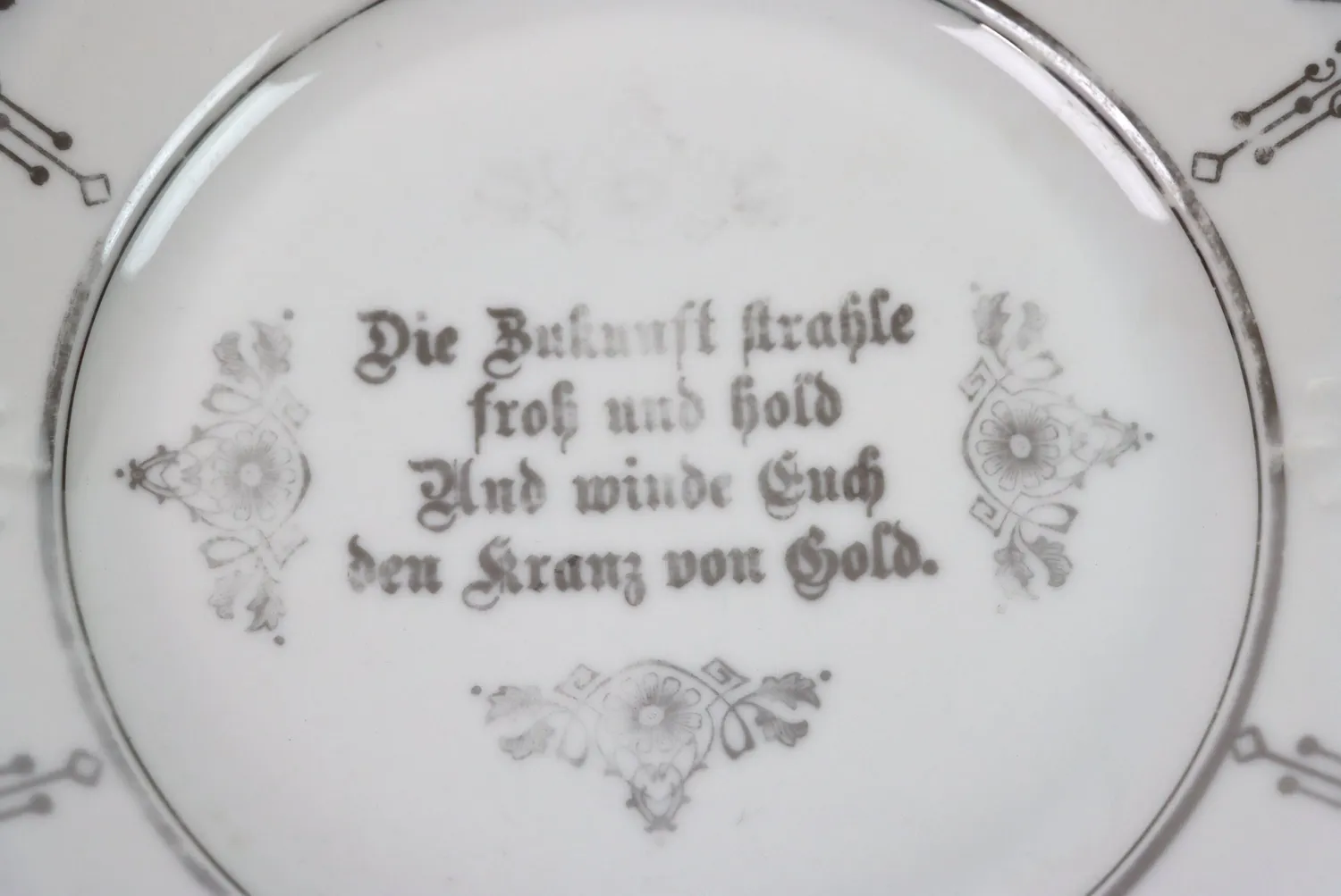 Mon Ami(e) Vintage Jubiläumsteller zur Silberhochzeit Jugendstil