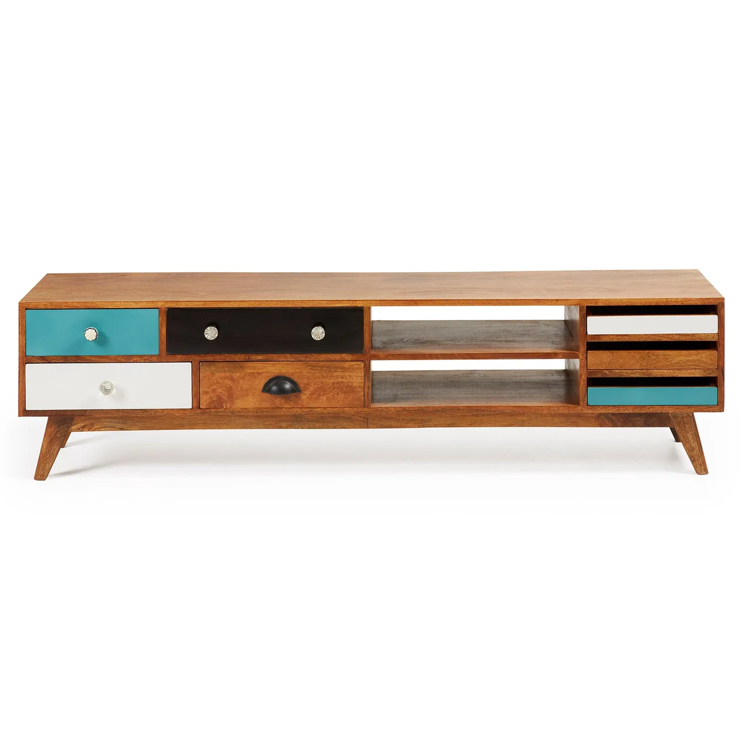 Kave Home Conrad TV-Lowboard Mehrfarbig 160 x 41 cm Mangoholz
