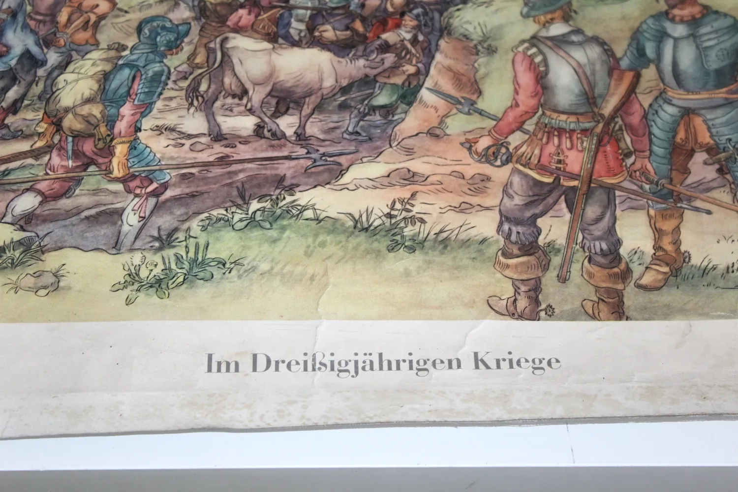 Mon Ami(e) Vintage Rollkarte Dreißigjähriger Krieg 99 cm