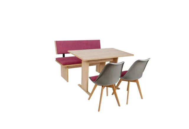 Kundler Home Die Stilvolle Essgruppe 4-tlg. Bank Stühle Tisch