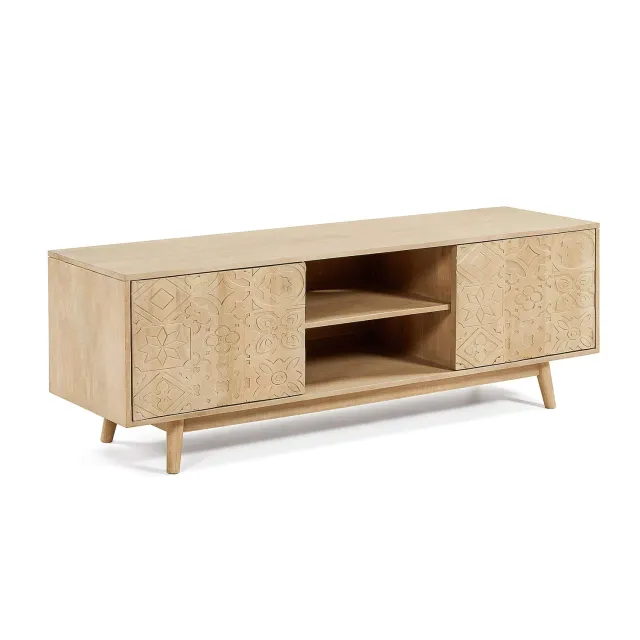 Kave Home Seleb TV-Lowboard 160 cm Mangoholz 2-türig