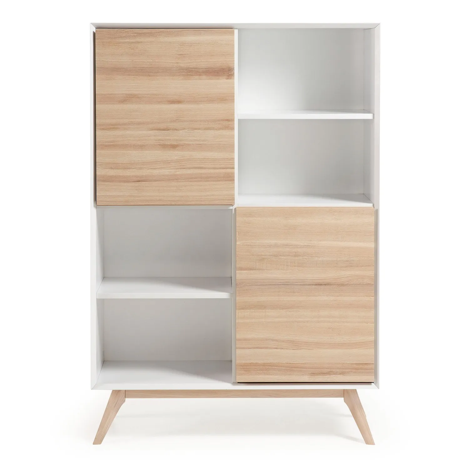 Kave Home Eunice Standregal weiß 104x152 cm 2-türig