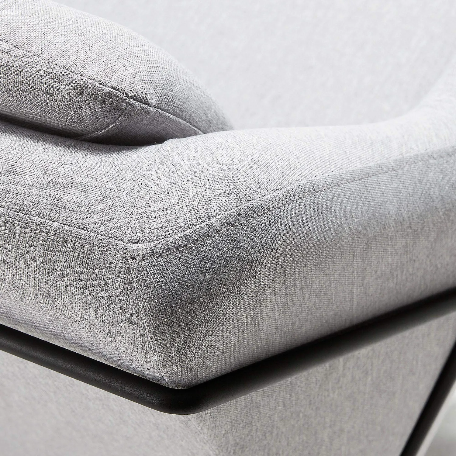 Kave Home Brida 2-Sitzer Sofa 128 cm grau Stahlrahmen