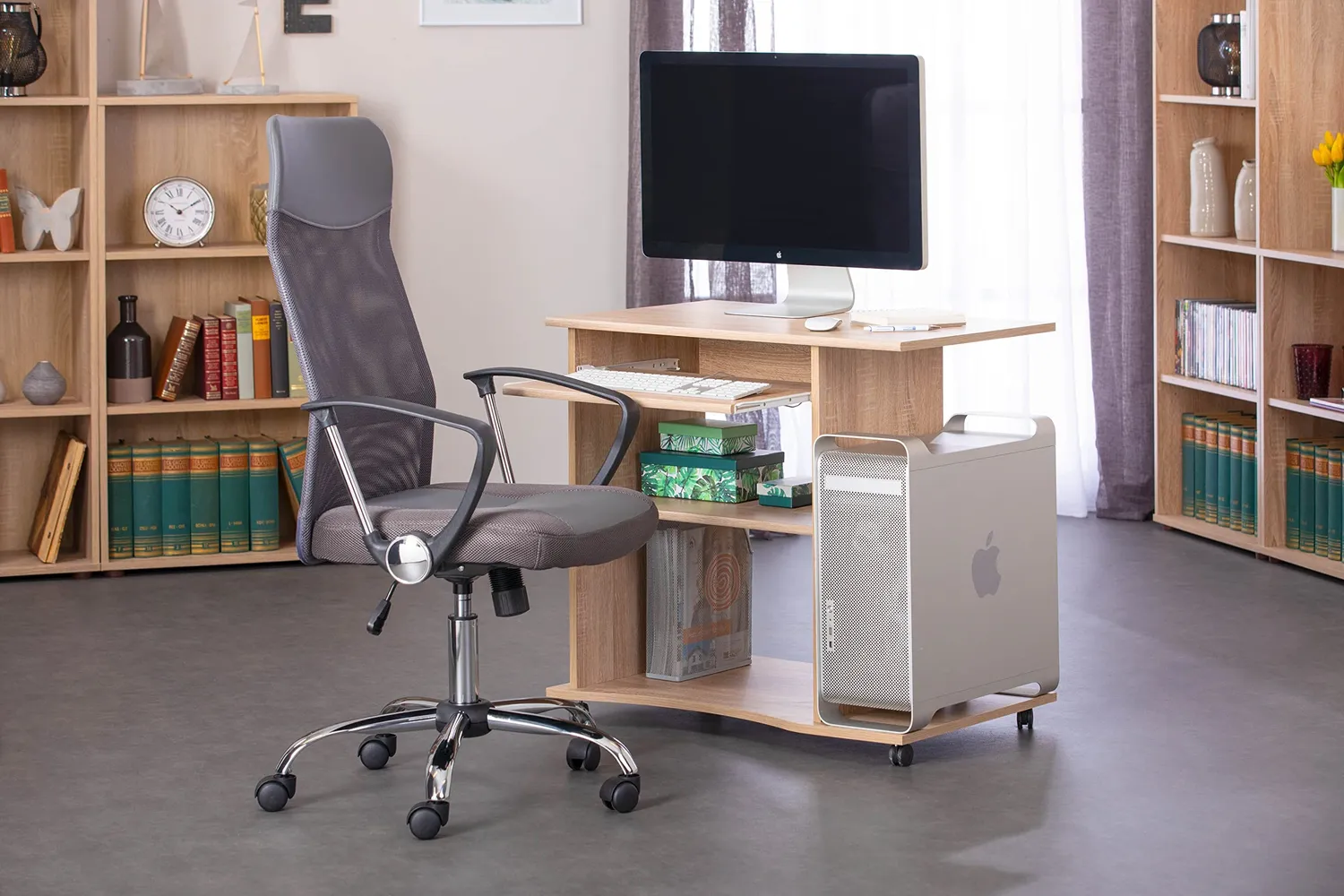 Inter Link Durini Schreibtisch 80x50x75 cm Rollen