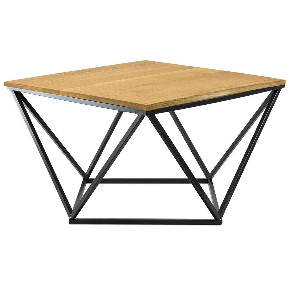 HOWHOMELY OakLoft Beistelltisch Eiche Metall Loft