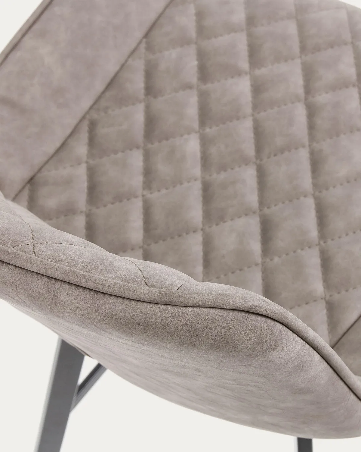 Kave Home Adela Barhocker 66 cm Taupe Kunstleder
