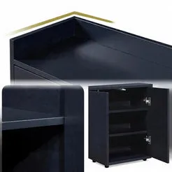 In And OutdoorMatch Sideboard 120x30x80 weiß 4-türig