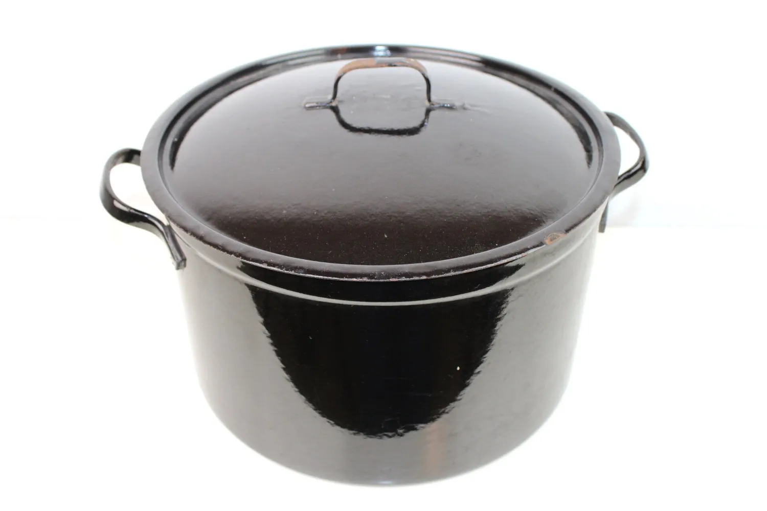 Mon Ami(e) Vintage Massiver, großer Emaille-Topf vintage schwarz