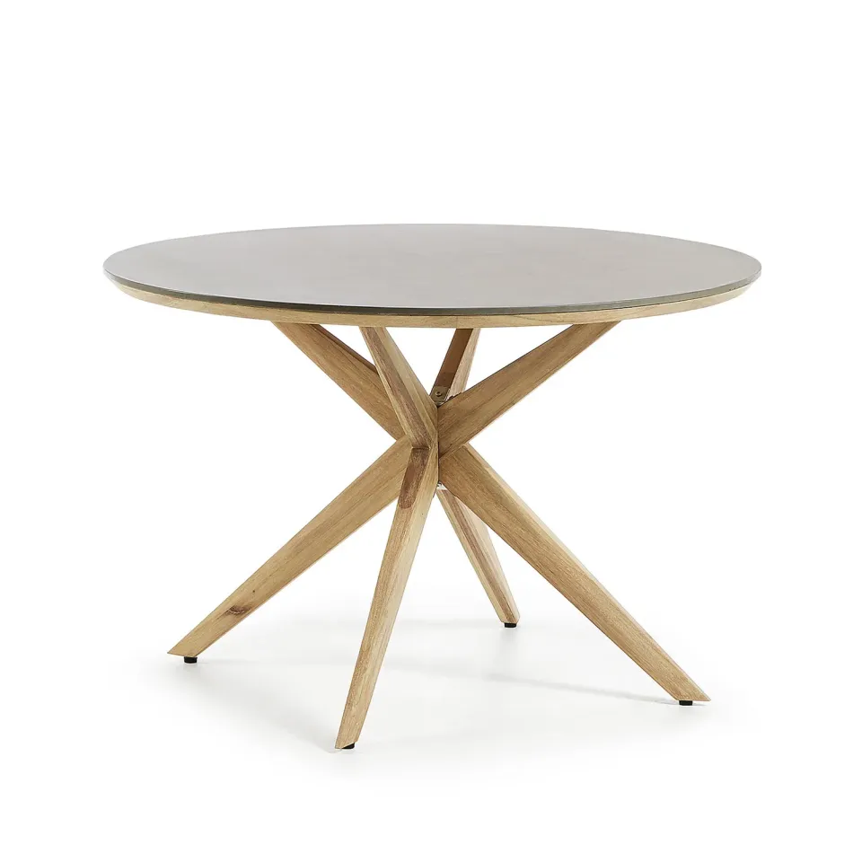 Kave Home Juliette Esstisch rund 120 cm grau