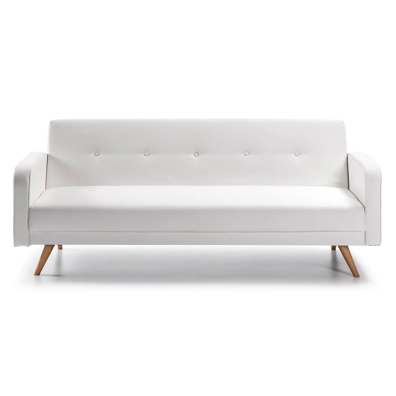 Kave Home Roger Schlafsofa weiß Kunstleder 190x108