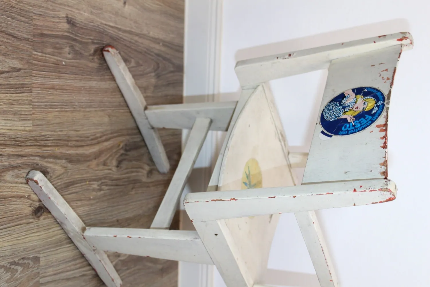 Mon Ami(e) Vintage Kinder Armlehnstuhl Holz weiß Shabby