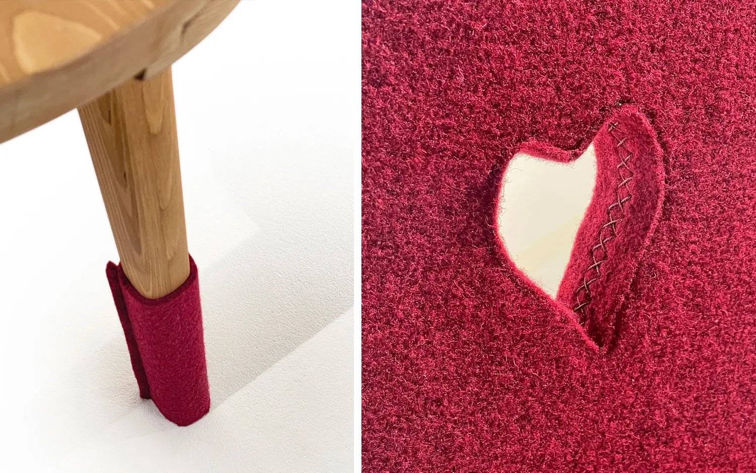 alpina design Engadina Holzstuhl mit Filzbezug