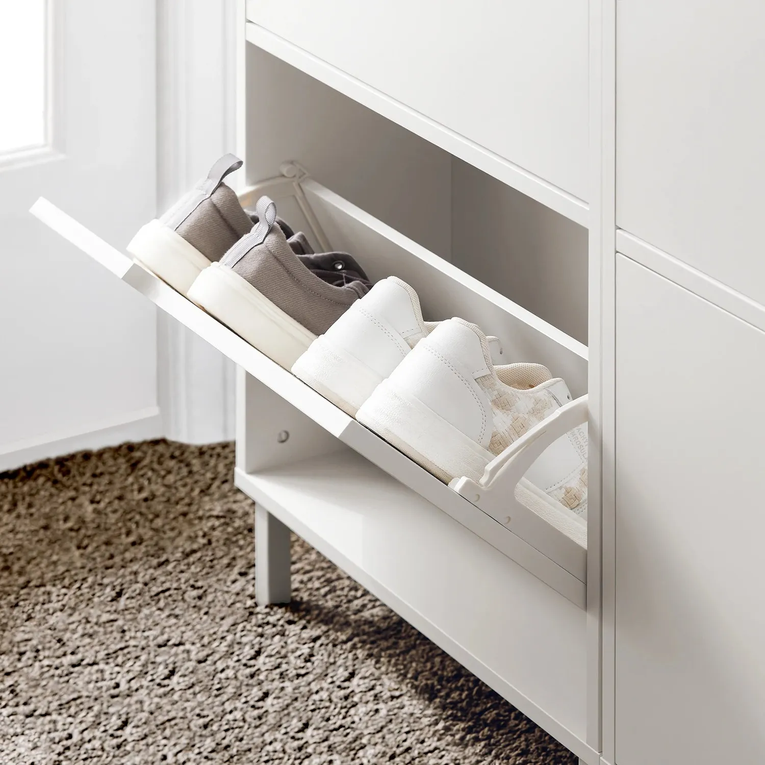 In And OutdoorMatch Schuhschrank 3 Klappen 50x129x19 cm
