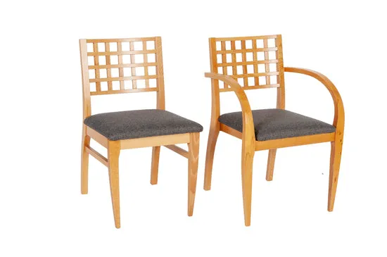 Kundler Home Der Zweiteiler Stuhl 2er-Set Grau Buche
