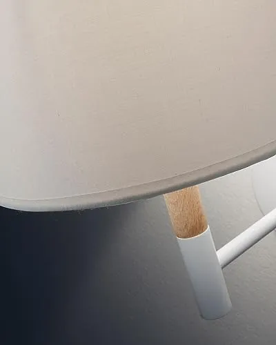 Kave Home Orsen Wandleuchte weiß aus Buchenholz mit E14