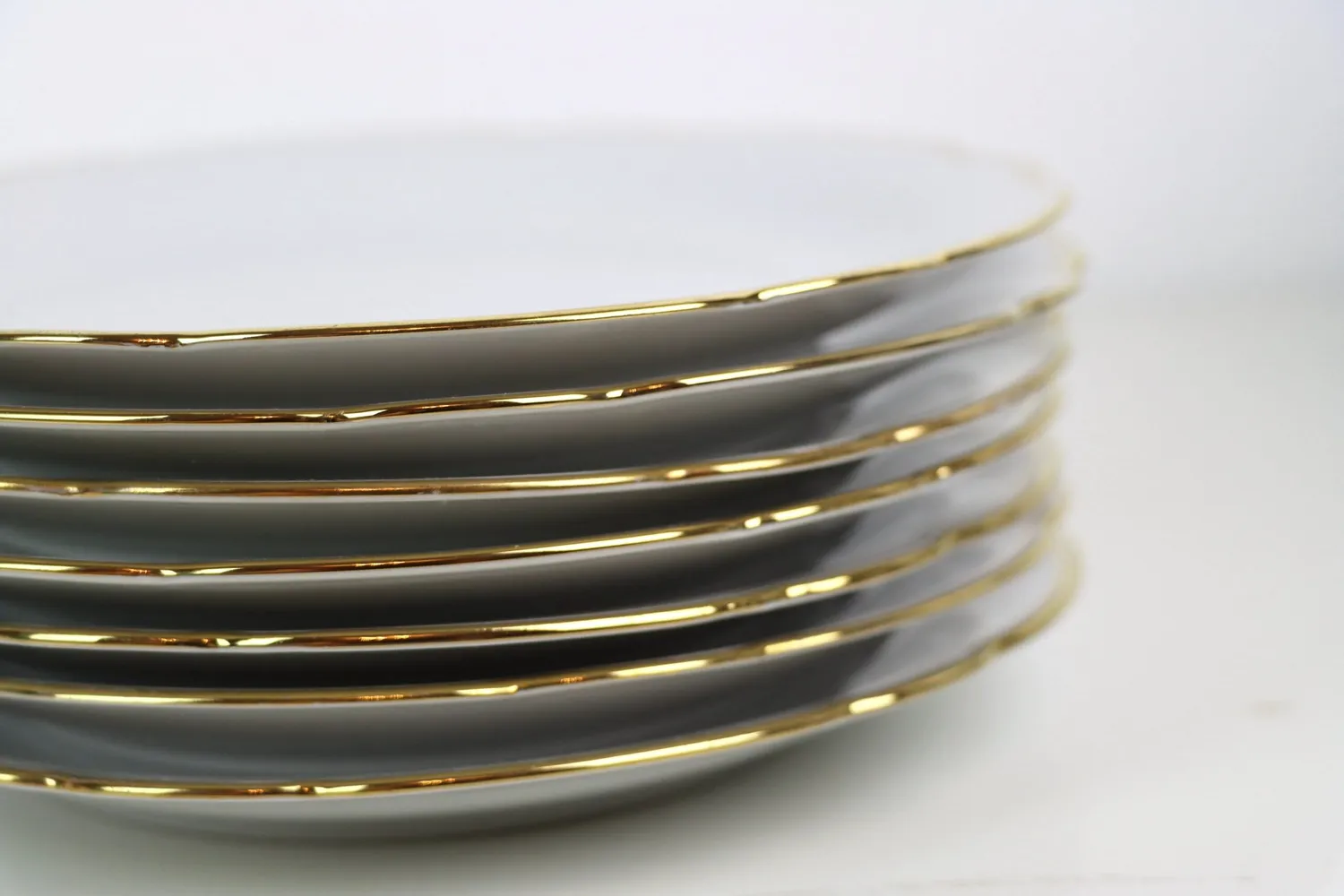 Mon Ami(e) Vintage Kuchenteller Goldrand 18,5 cm Porzellan