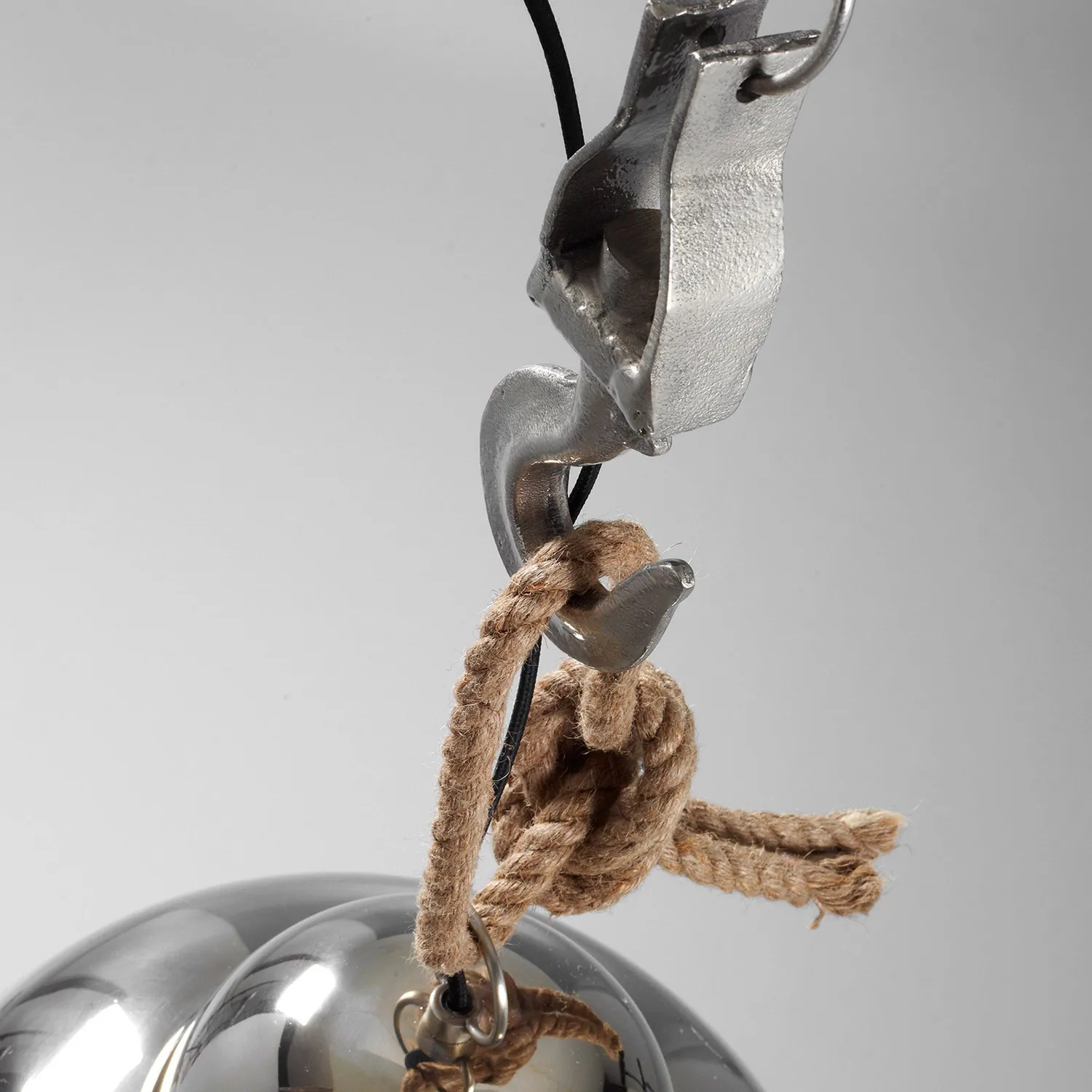 Kave Home Gianna Hängelampe silber Metall 38 cm E27