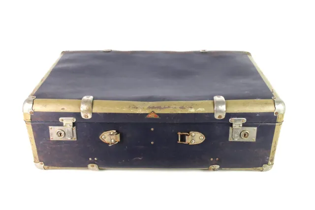 Mon Ami(e) Vintage Koffer blau Vintage-Koffer 70,5 cm Shabby-Charm