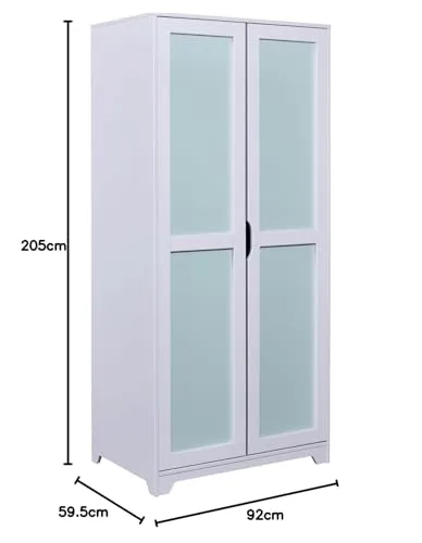 Inter Link Prati Kleiderschrank 2-türig Hellgrau 92 cm