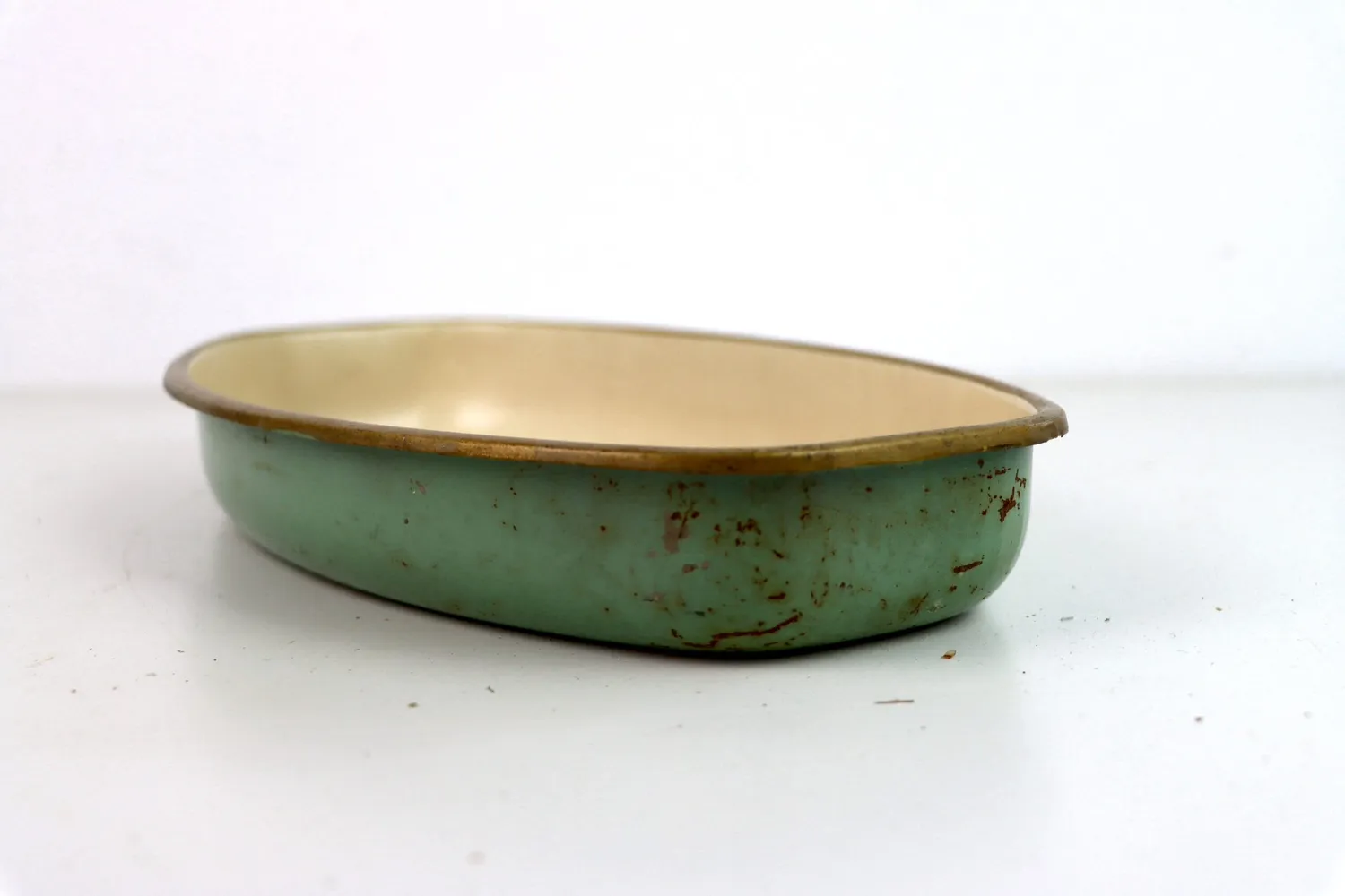 Mon Ami(e) Vintage Emailleschale Mid Century Grün 31 cm