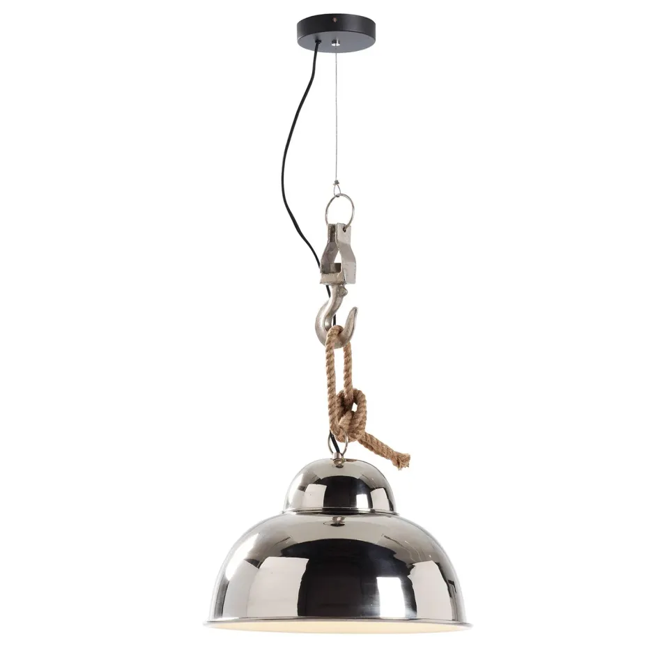 Kave Home Gianna Hängelampe silber Metall 38 cm E27