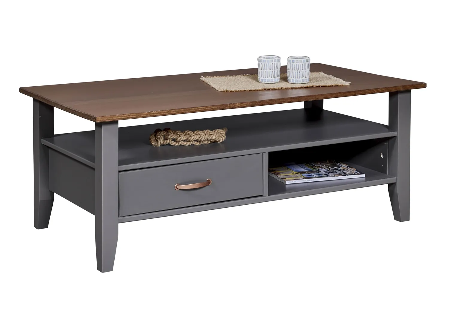 Inter Link Luzerna Couchtisch Artisan Eiche Optik Anthrazit