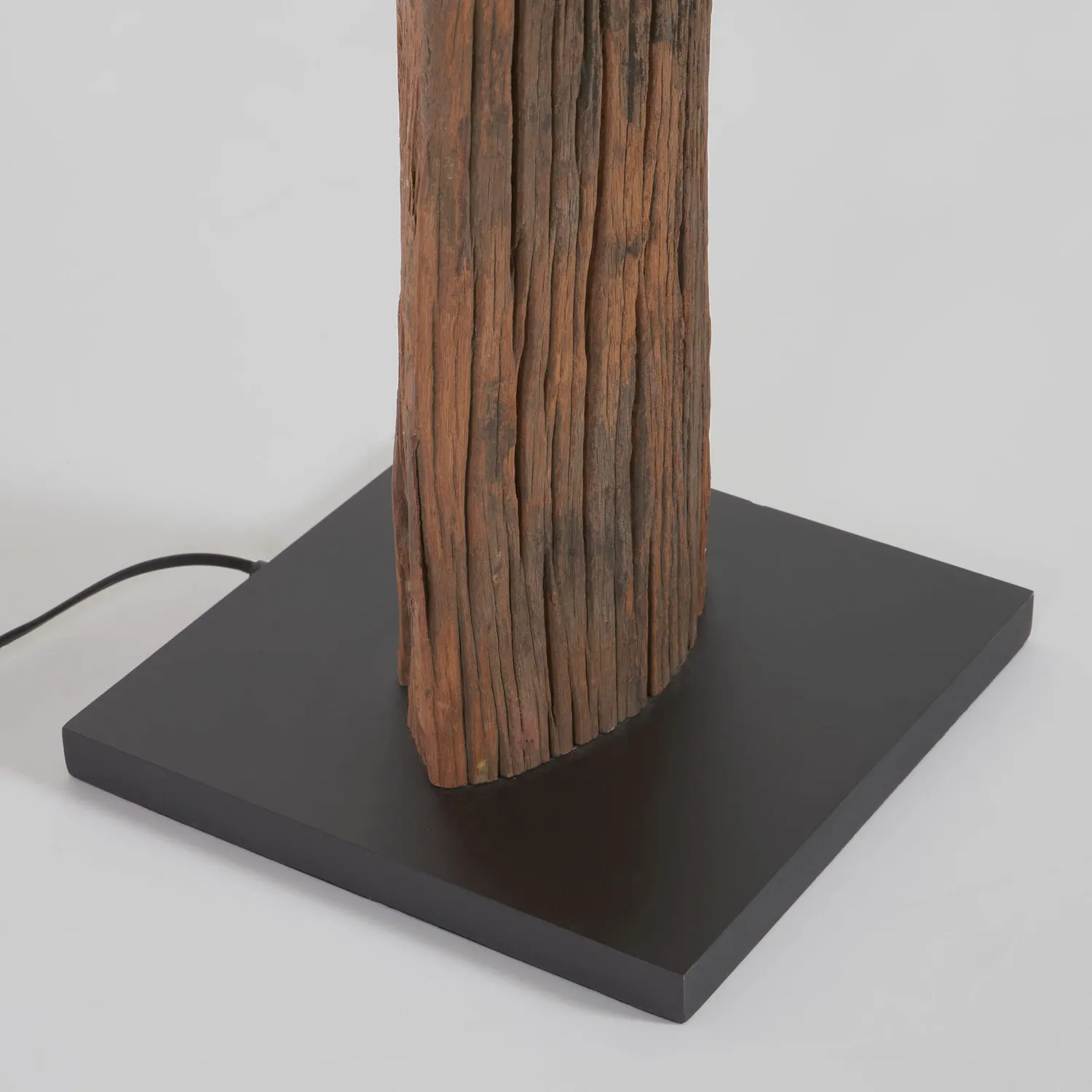 Kave Home Powell Stehlampe elfenbein Holz Baumwolle