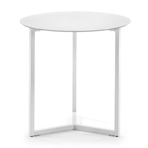 Kave Home Raeam Beistelltisch Ø 50 cm Glas Stahl