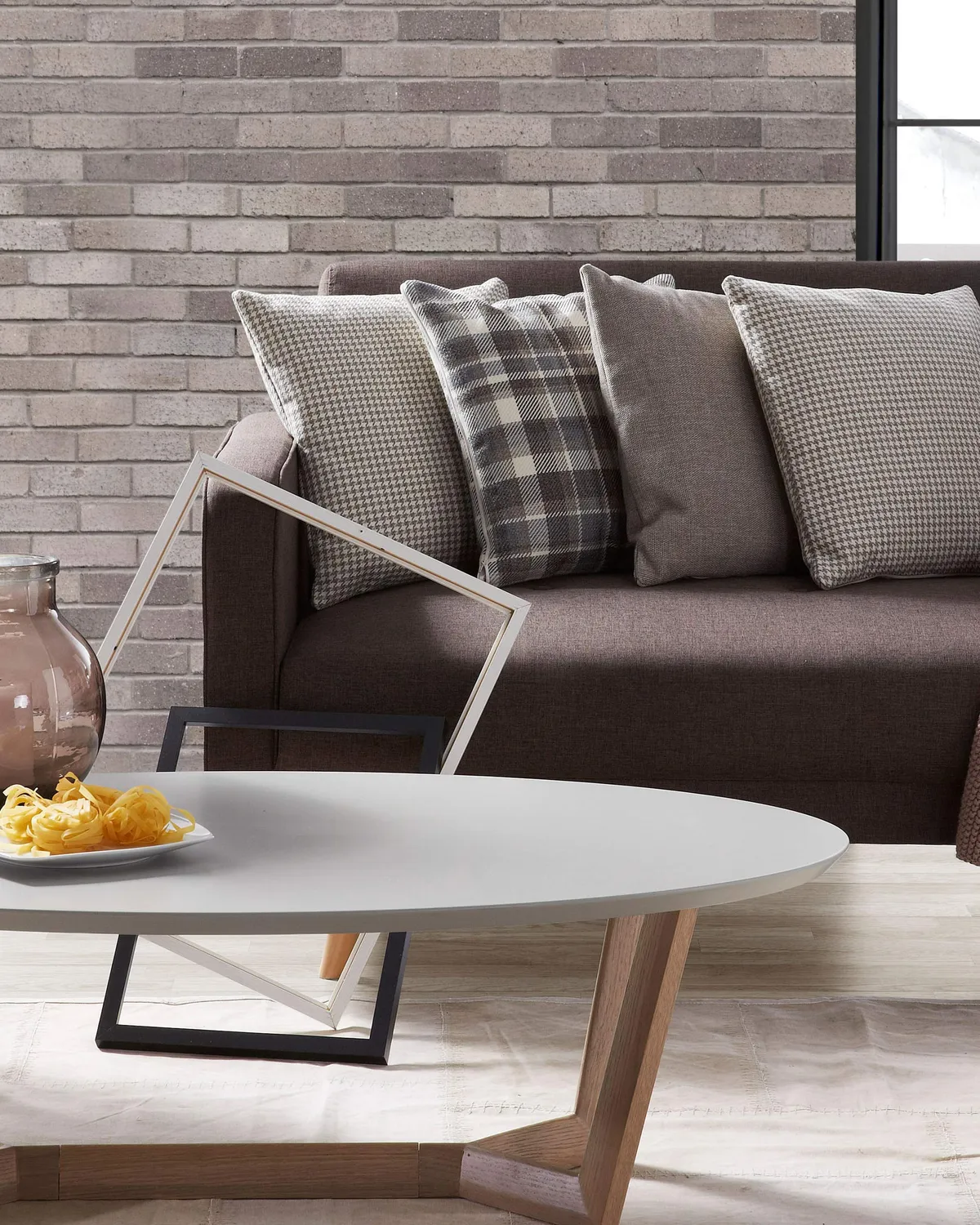 Kave Home Wave Couchtisch weiß 120 cm Esche