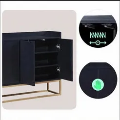 In And OutdoorMatch Sideboard 120x30x80 weiß 4-türig