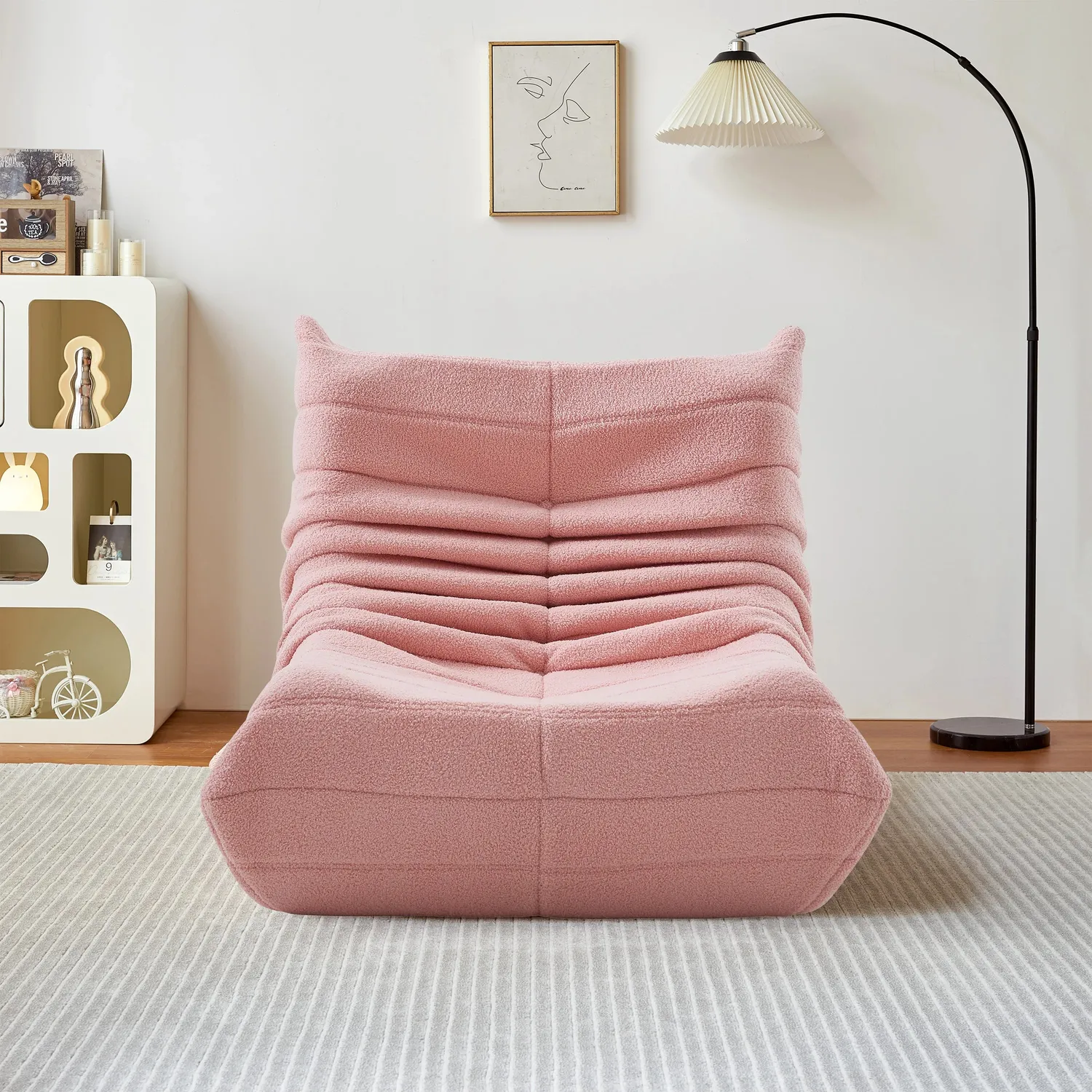 In And OutdoorMatch Loungesessel 86x65x75 beige Stoff