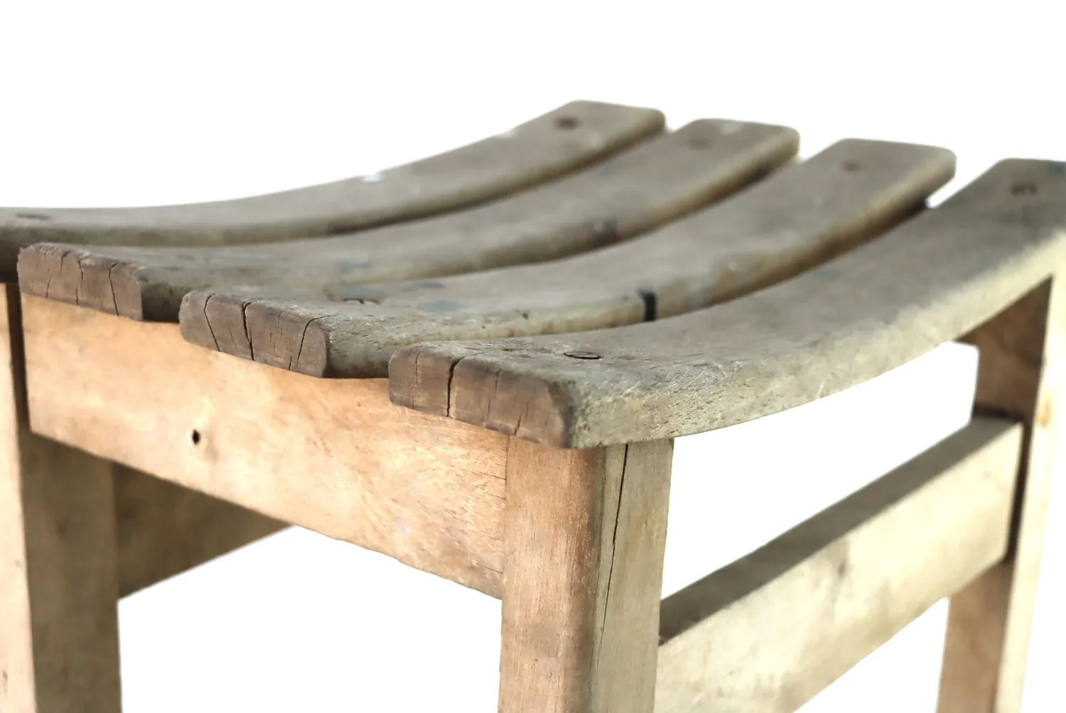 Mon Ami(e) Vintage Hocker Massivholz antik 40x30 cm