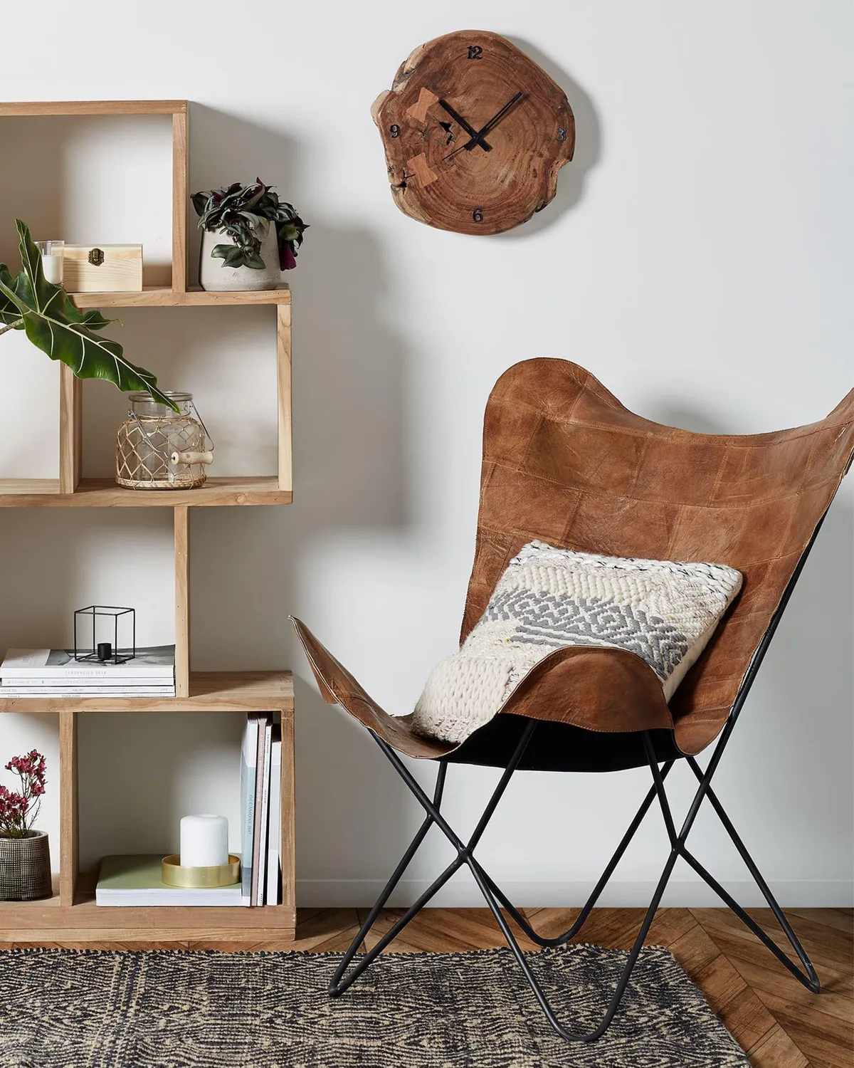 Kave Home Aroba Standregal 55x132 Teak recycelt natur