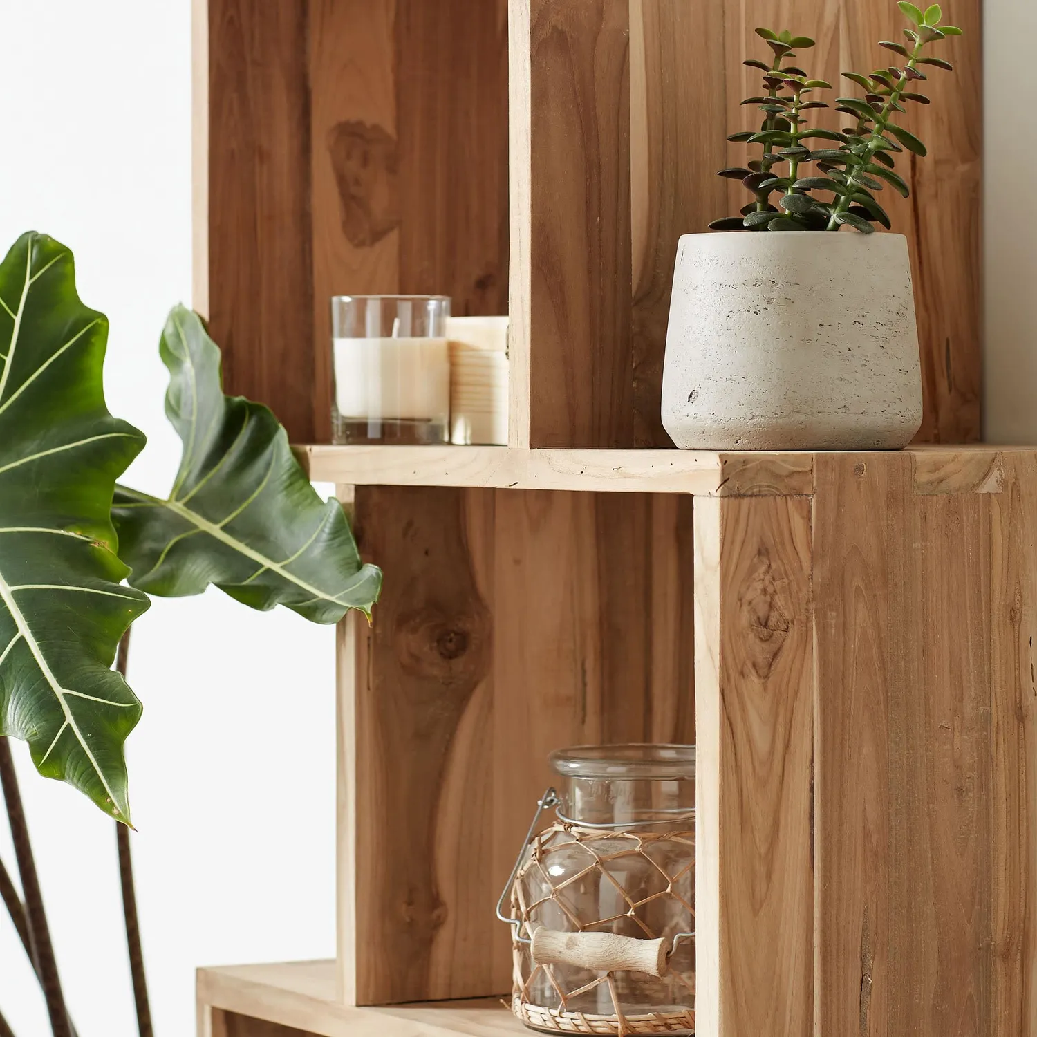 Kave Home Aroba Standregal 55x132 Teak recycelt natur