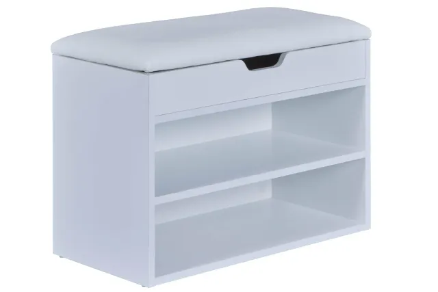 Inter Link Scilla Schuhbank 60 cm weiß gepolstert