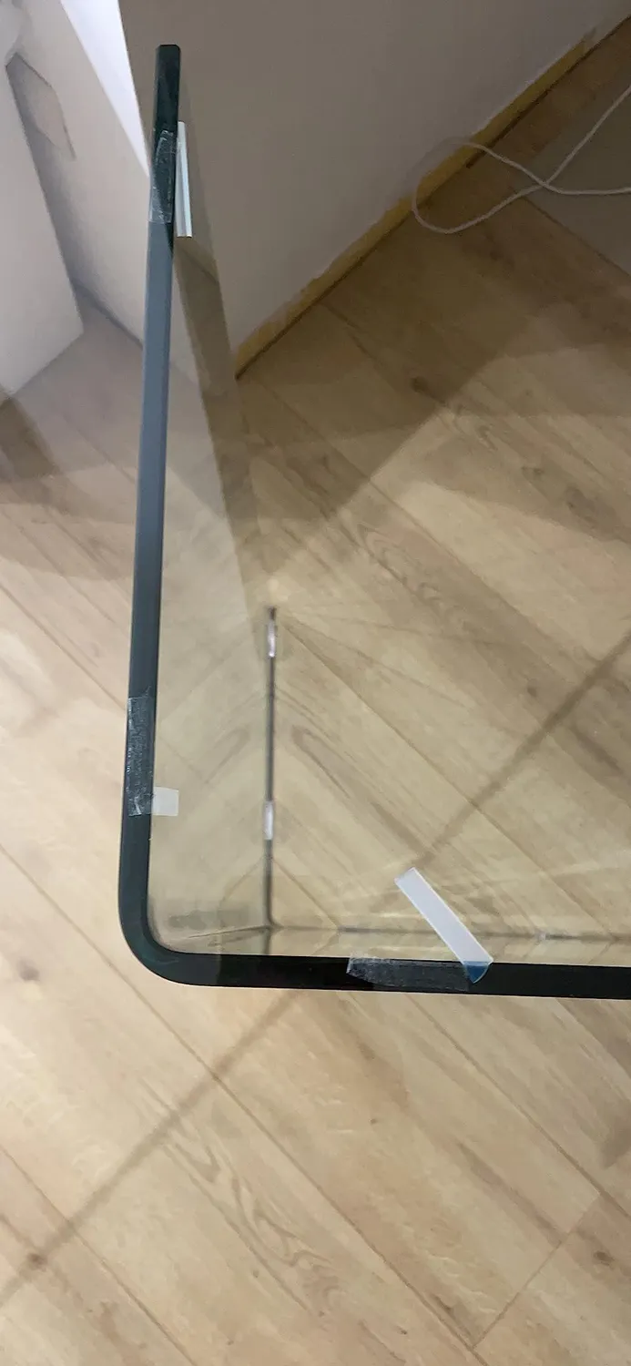 Kave Home Glastisch 180 x 90 cm Transparent Gehärtetes Glas